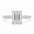 The Scarlett natural diamond ring in 18K white gold, straight front-on view