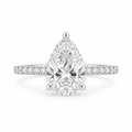 The Vivien natural diamond ring in 18K white gold, straight front-on view